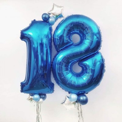 18years blue balloon
